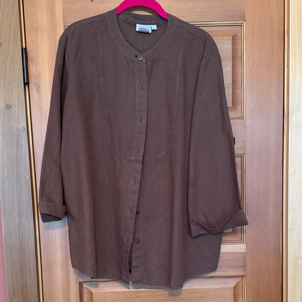 Hot Cotton Dark Brown Lightweight Shirt Jacket